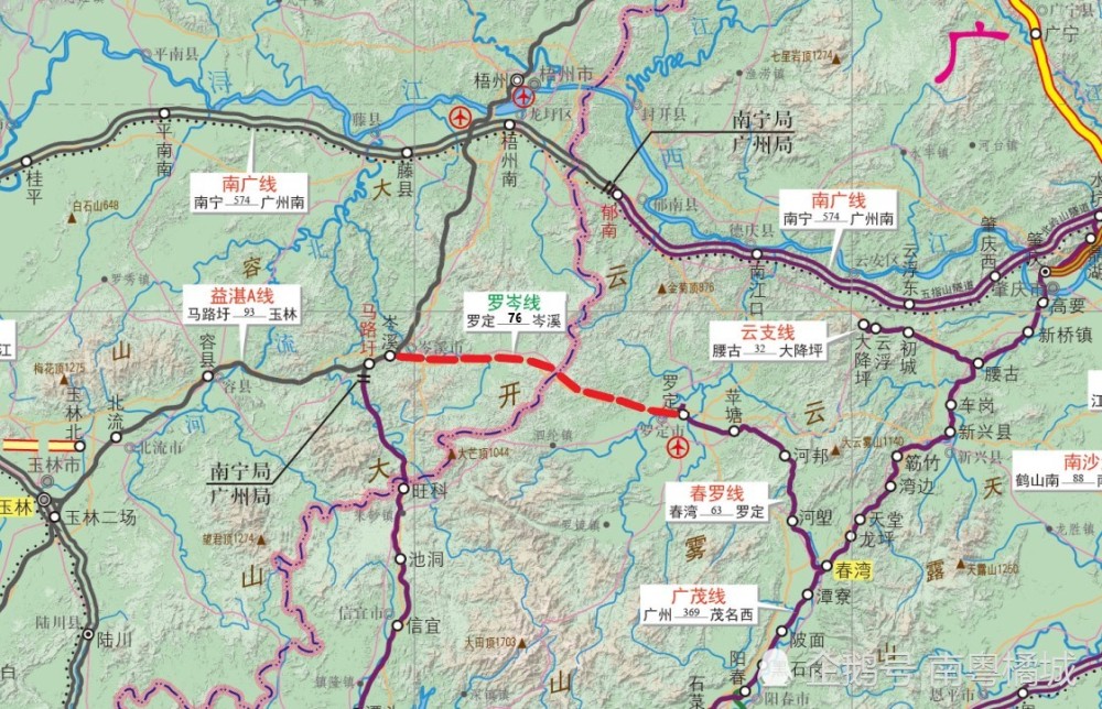 广东云浮重启罗定至岑溪铁路,全长76公里,纳入重点建设项目名单