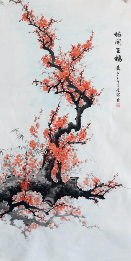 周瑜故里舒城,从小受当地文化气息的熏陶,特爱国画,且在各类的国画中