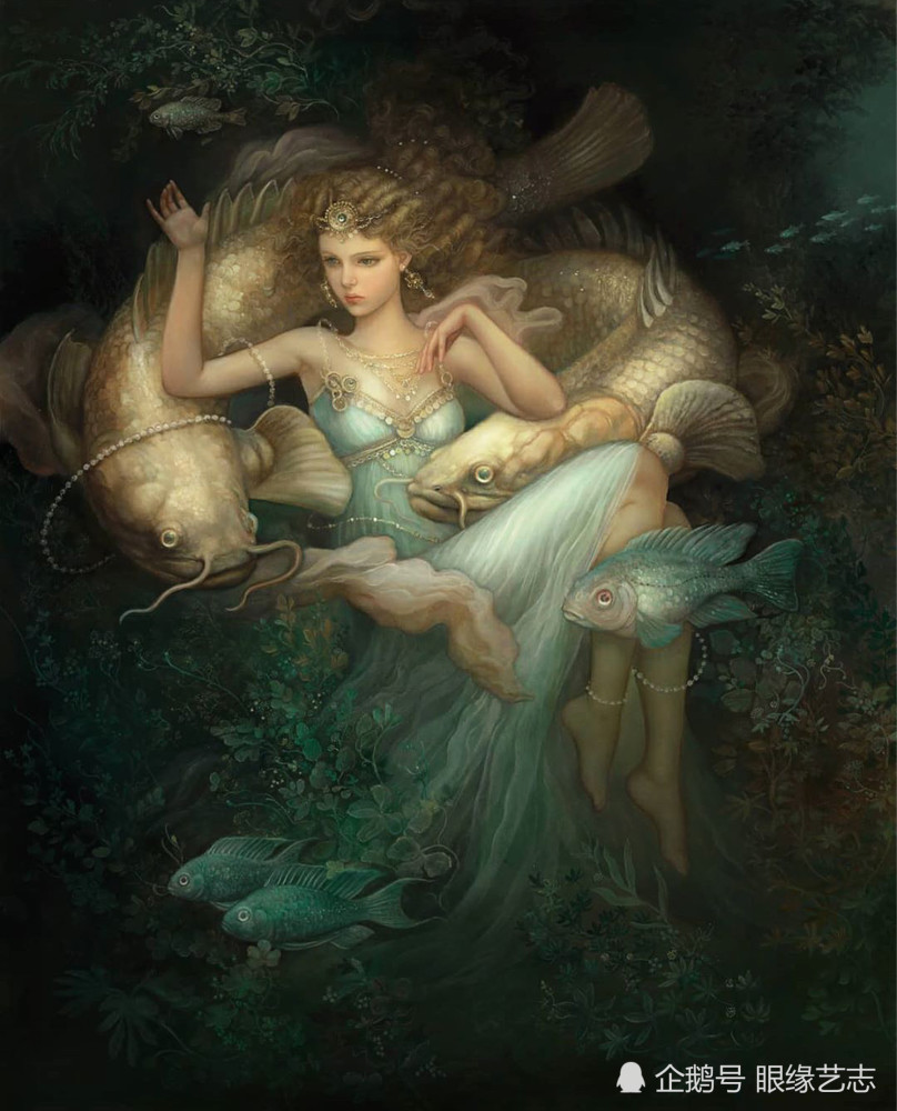 暗绿色的唯美幻光:北欧神话的觉醒,油画中的诸神黄昏_腾讯新闻