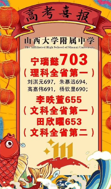 655分,来自山西大学附属中学宁夏2020高考第一名:理科最高分:苗恒硕