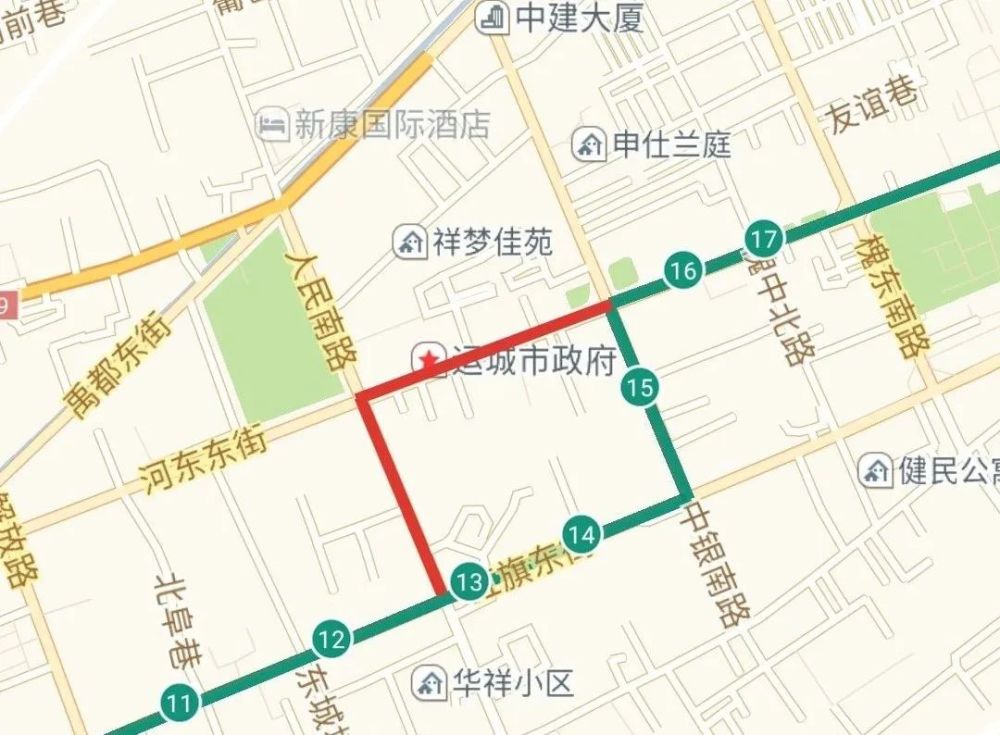 运城3条公交线路因施工临时调整