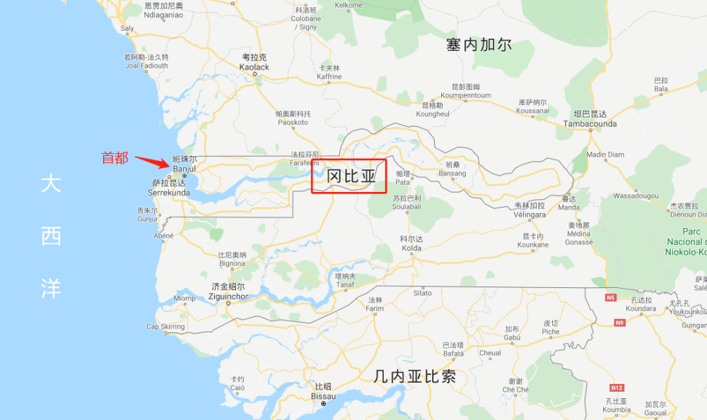 冈比亚人口和面积_冈比亚地图(2)