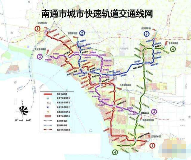 南通轨道交通2号线:幸福站～港闸区～崇川区～通州区～先锋站