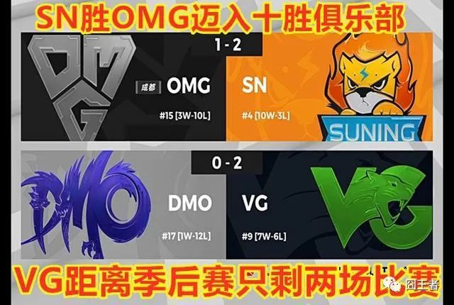 英雄联盟：SN胜OMG，VG积分追评FPX，RNG还有机会晋级季后赛吗？