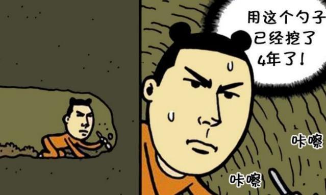 无声漫画:在一个看守非常严密的监狱里面,这个监狱里面关押的都是罪犯