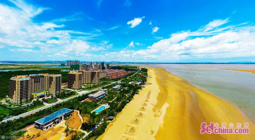 盐碱滩上起新城 空中看威海南海新区