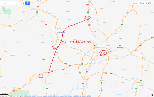 接入已建成的杭瑞高速公路遵义至毕节段和金沙至黔西高速公路,经五马