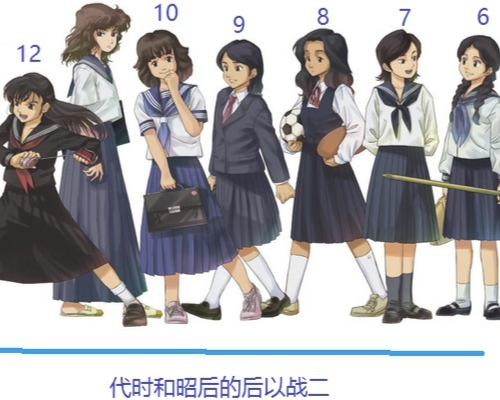 日本女生高中校服发展史,二次元风满满,中国也有过相同女校服