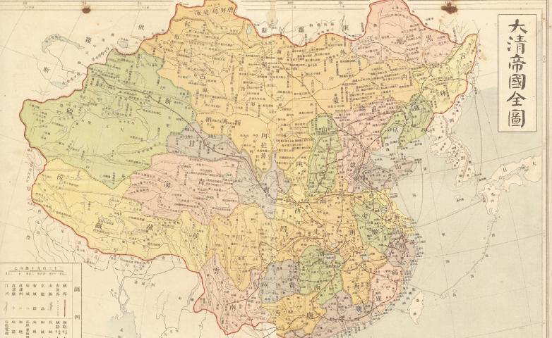 1905年版的大清帝国全图与如今的中华人民共和国地图有什么不同