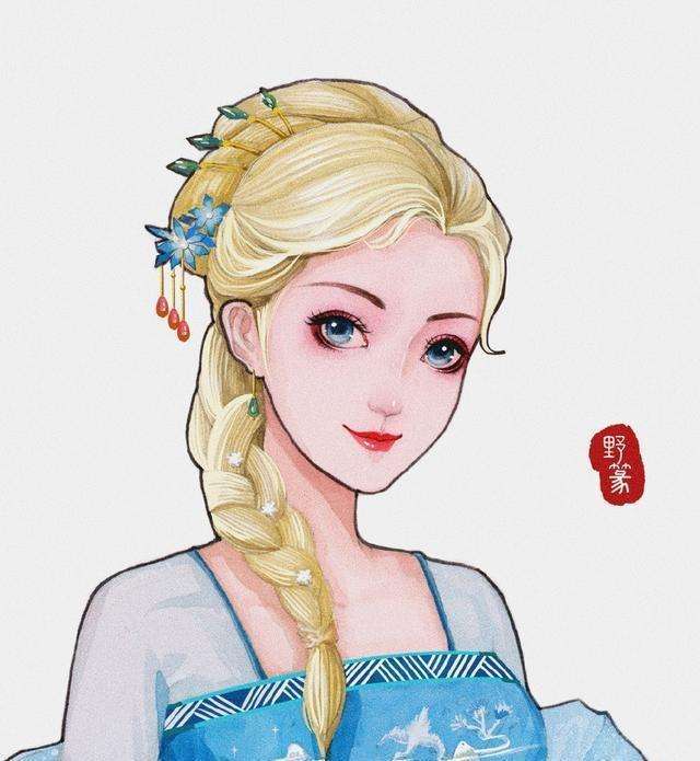 迪士尼公主中日韩画风对比,汉服才是祖先,韩服和服都