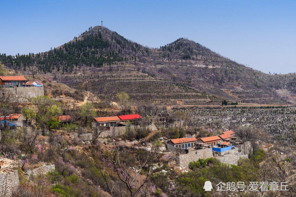 章丘曹范最高的山双尖山