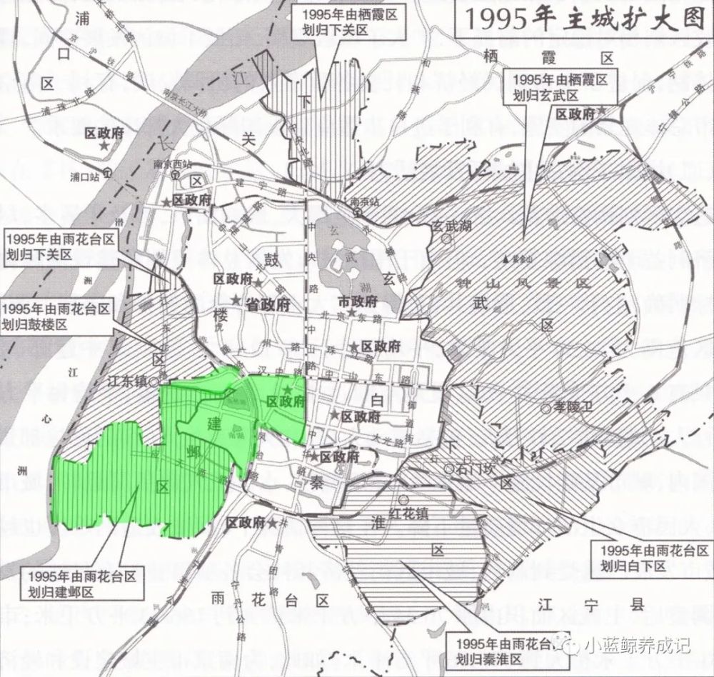 南京建邺近百年区划变迁:向西!向西!向西!