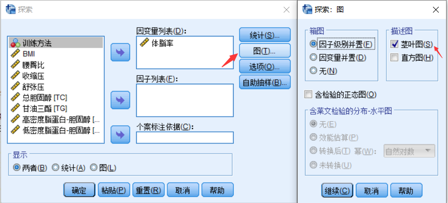 怎么采用spss制作"茎叶图"?