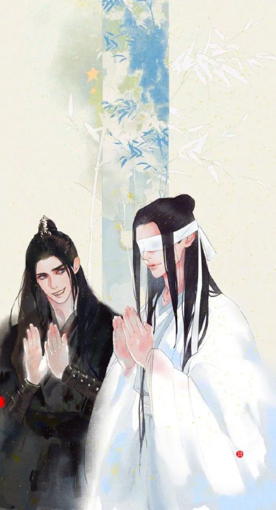 魔道祖师,天官赐福插画|两对cp,画风太唯美了