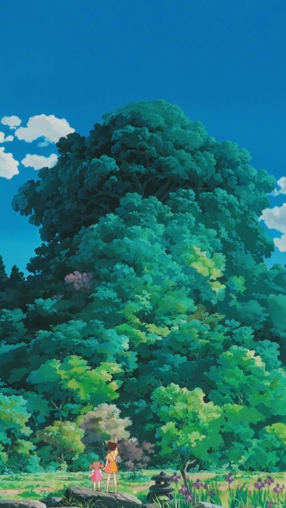 宫崎骏动漫风场景插画,太美了