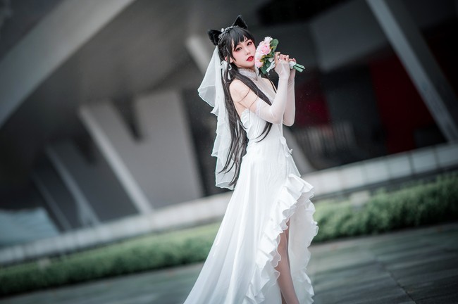 碧蓝航线爱宕花嫁cosplay正片