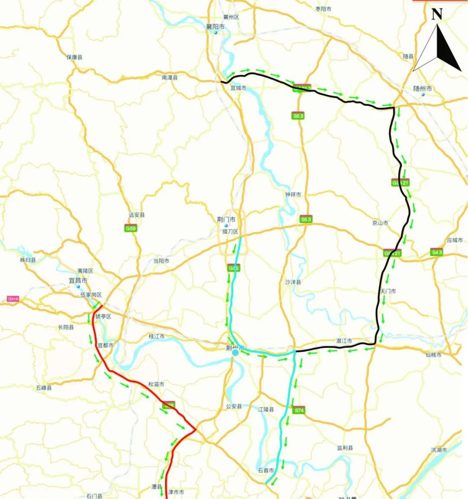 1,二广高速襄阳段(g55)转福银高速(g70)转许广高速(g0421)转沪渝高速