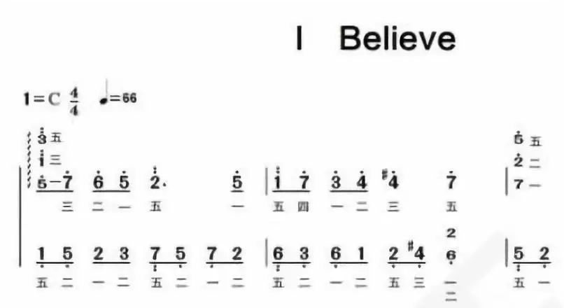 用1,2,3,4,5,6,7代表音阶中的7个基本音级,读音为do,re,mi,fa,sol,la