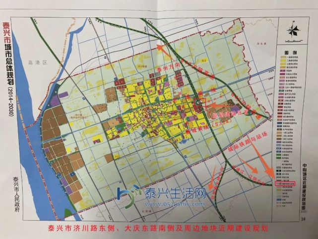 上图为市政府2020年济川路以东,大庆东路以南及周边地块最新建设规划