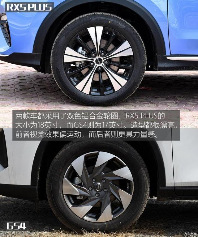 配置差异明显荣威RX5PLUS对比传祺GS4