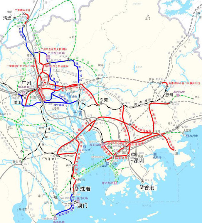 大湾区铁路规划获批近期投资4741亿高铁直通澳门