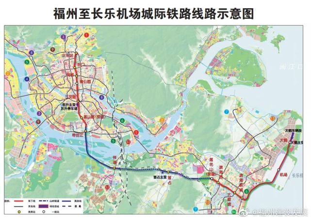 福州至长乐机场城际铁路工程,闽东北协同发展区城际铁路f1线)最新线路
