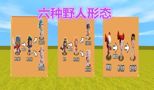 迷你世界:1分钟召唤野人小伙伴,6种职业形态安排,守护生存家园