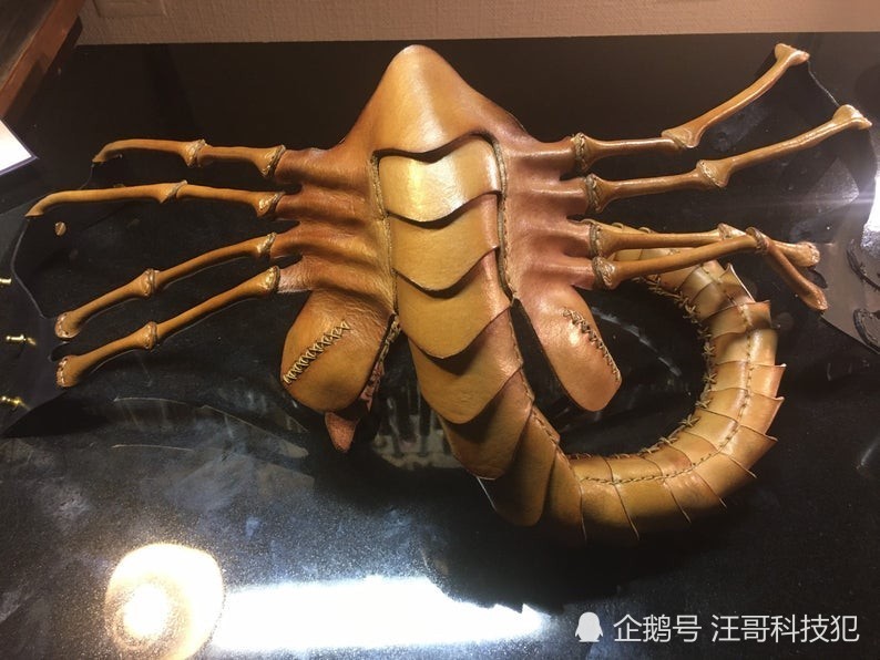 达人手工制作异形抱脸虫真皮口罩网友能让人保持安全距离的口罩