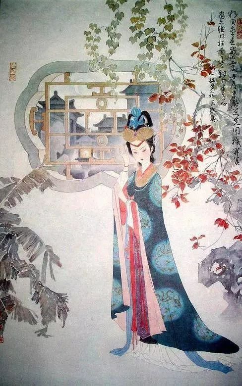 国画工笔画画出宝钗扑蝶,黛玉葬花,元春封妃,勇晴雯等