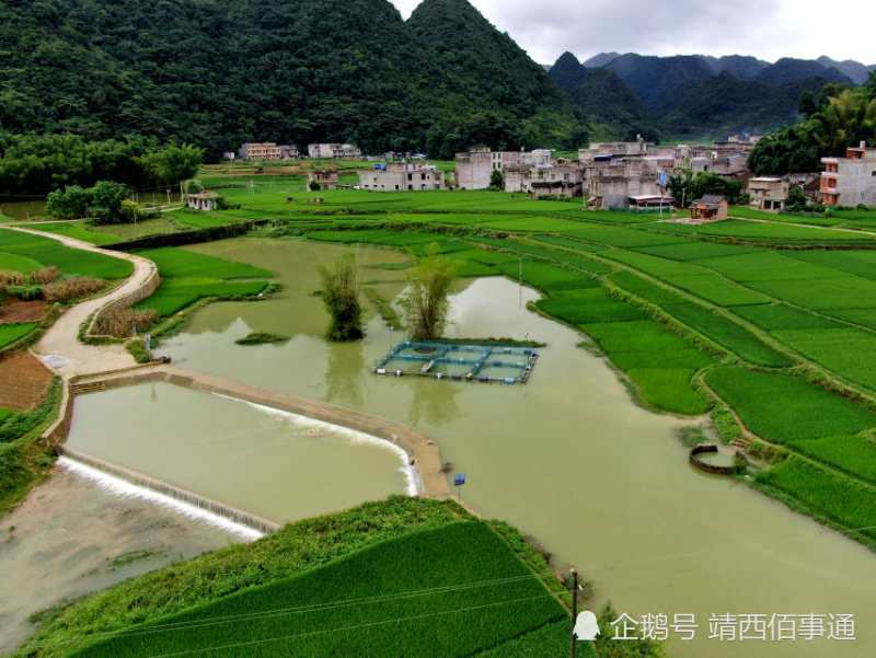 广西靖西:航拍乡村风景图