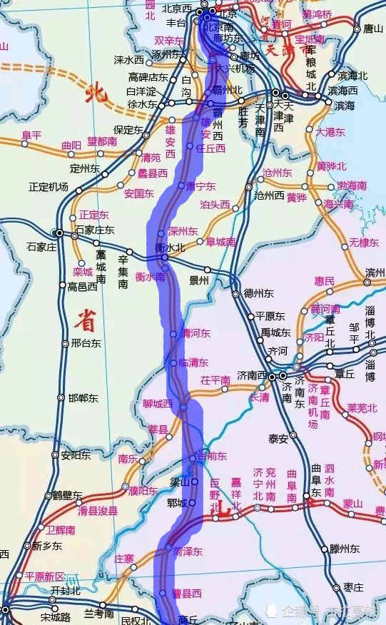 还有一条高铁是直接串联聊城与菏泽两个城市,它就是京雄商高铁,是"八