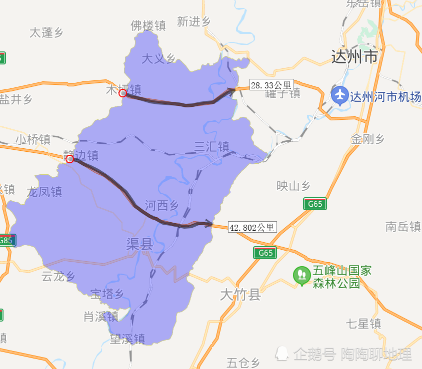 2020年达州市各区县高速路里程排名,万源第一,看看你家乡第几?