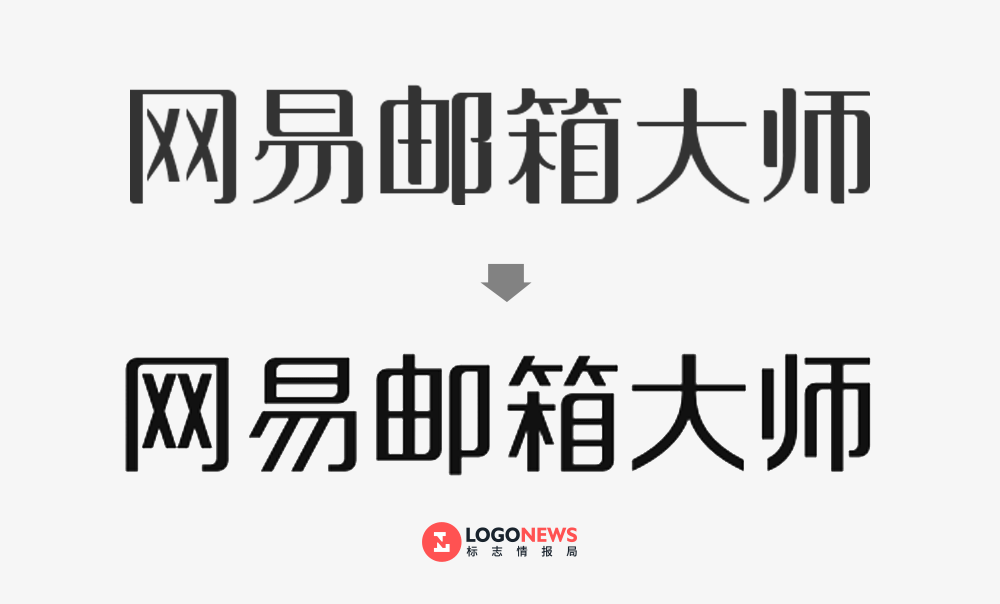 比惠普多一杠,网易邮箱大师更换五条杠新logo