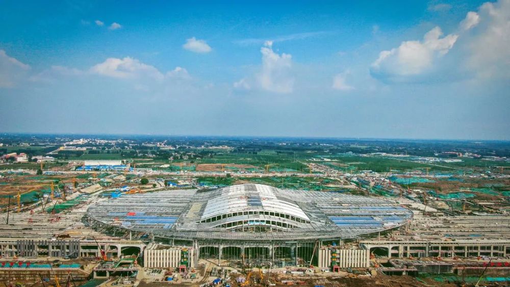 航拍大图!雄安站最新建设现场来啦