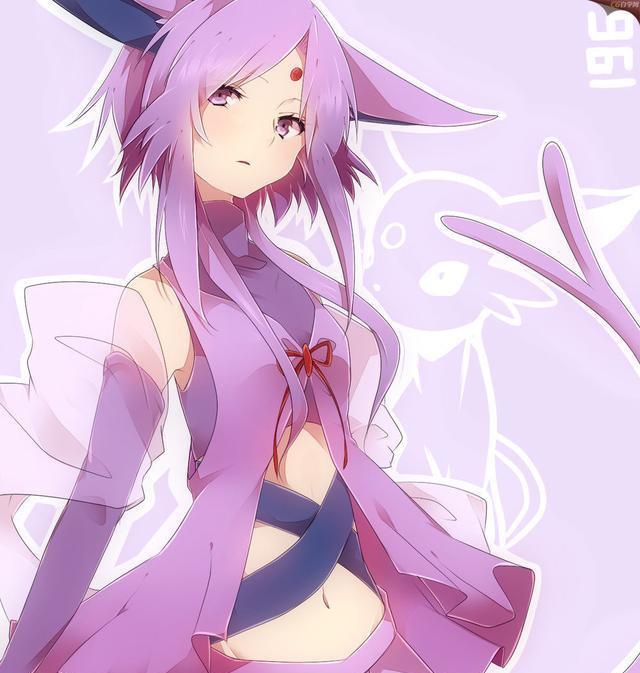 画师将伊布进化型拟人化后水伊布冷艳高贵火伊布热情似火