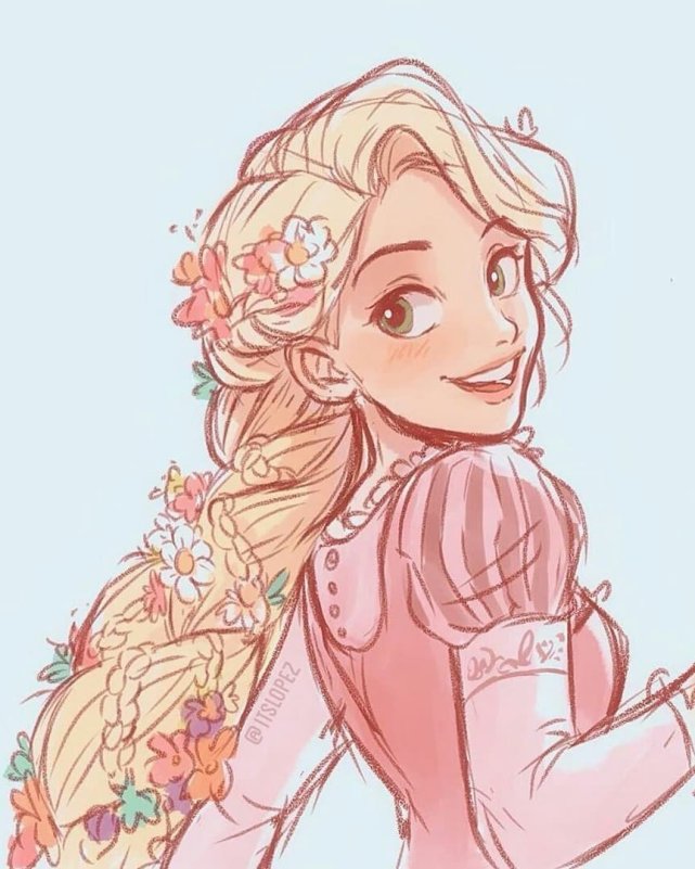 画师笔下的迪士尼公主好美乐佩的笑容灿烂艾莎的侧脸迷人
