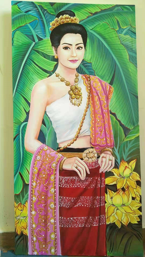 美丽云南西双版纳傣族女画师—玉应|绘画|女画家|美术|傣族|玉应