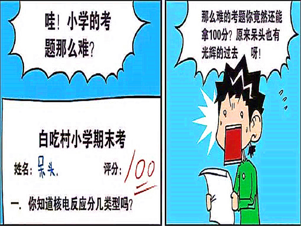 呆哥日记:呆哥念小学总是拿一百分,读初中以后就老是考零分