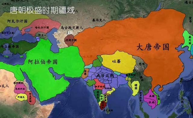 极盛时期的大唐帝国版图
