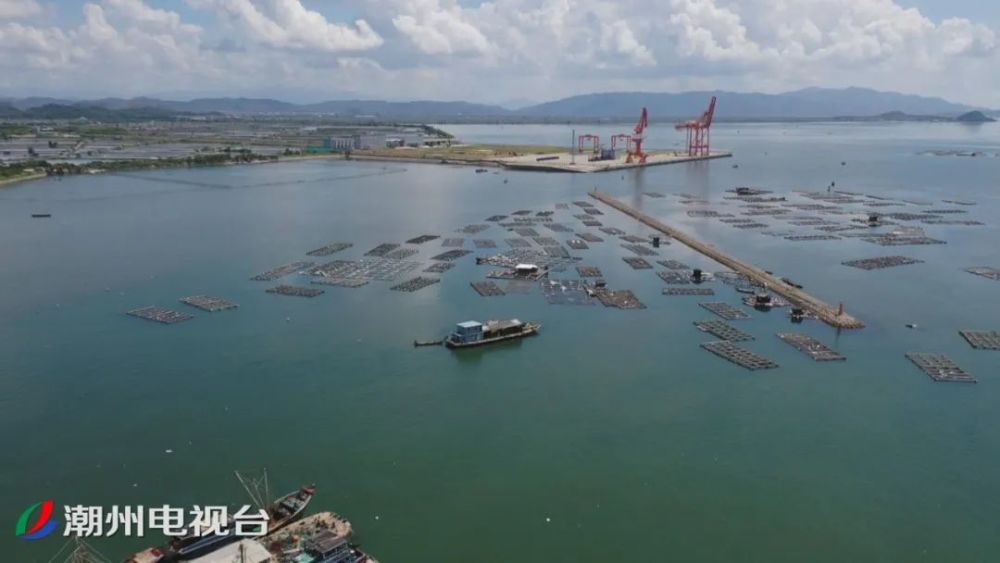 在饶平县汫洲镇三百门渔港,岸边停靠着不少修缮一新的渔船,渔民们正忙