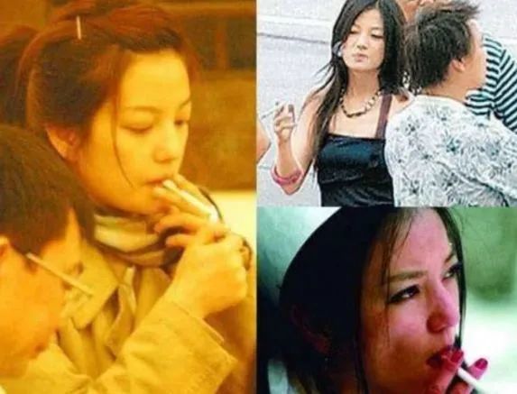 4大女星抽烟图,看着手势确实是"老烟民"
