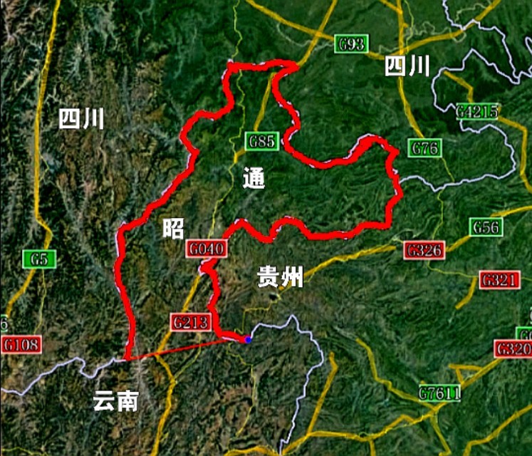 昭通市地形图