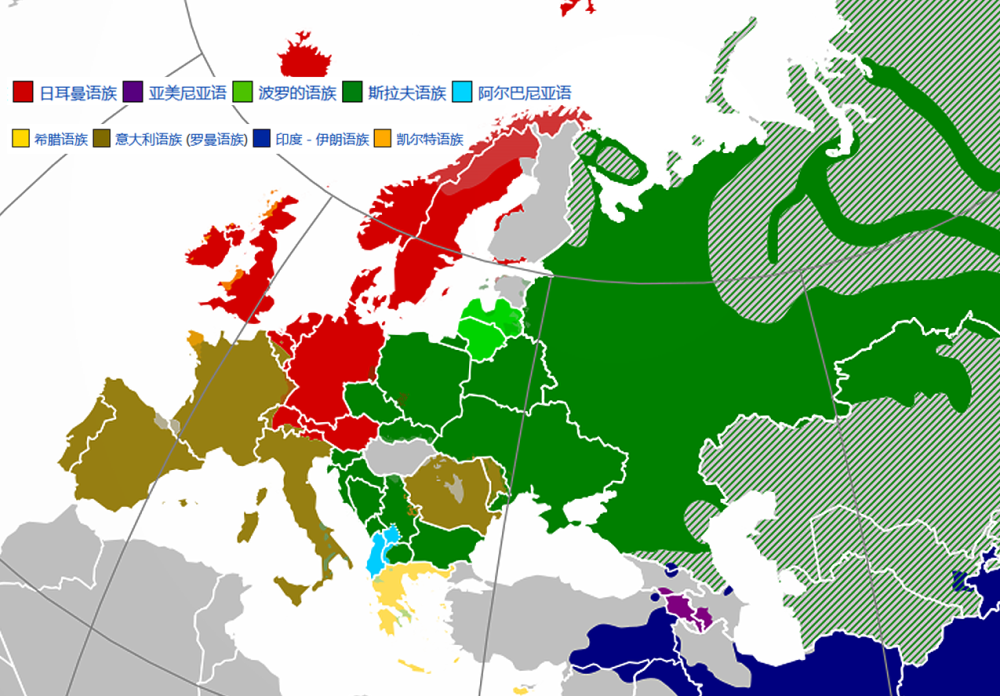 欧洲都是一些小国家,德语,法语是否属于英语的方言?