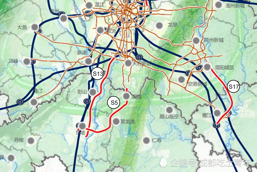 根据初步规划,成眉s5线总长约83.2公里,位于成都市和眉山市行政区