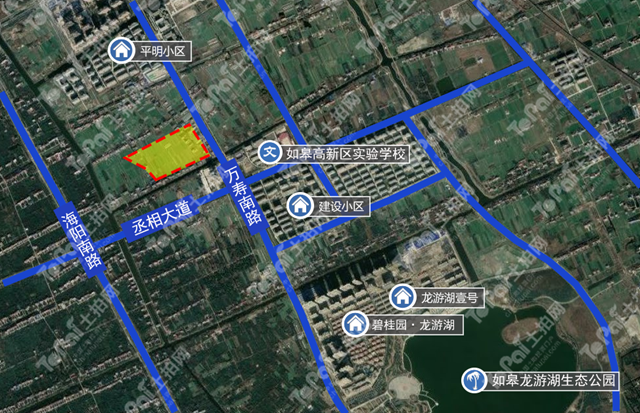 开拍即刷新区域楼面价纪录如皋城南街道81亩宅地明日出让起拍楼面价