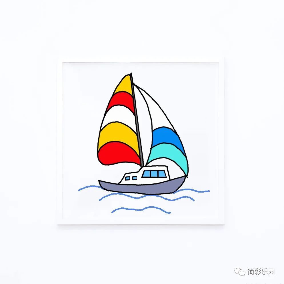 大海里帆船的画法-帆船简笔画教程