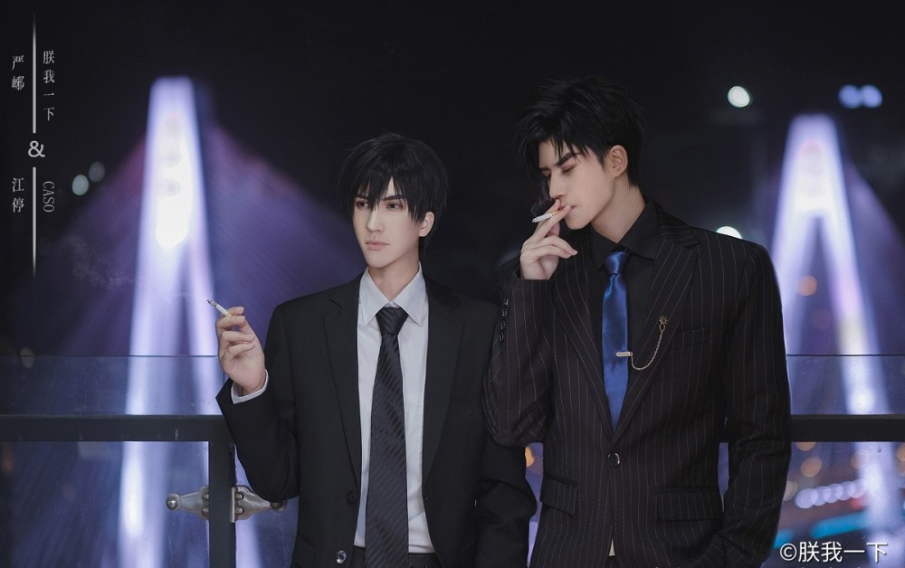 《破云》江停&严峫cos,颜值又a又绝,西装也太帅了吧!