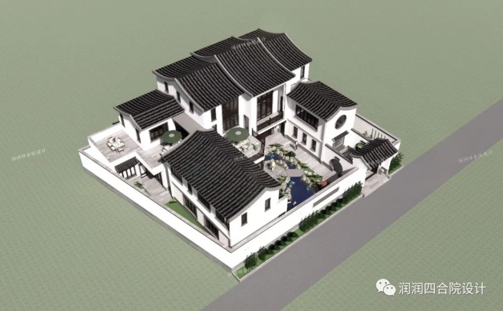 江西不对称现代中式合院江南园林风格农庄会所——润润四合院设计刘鹰