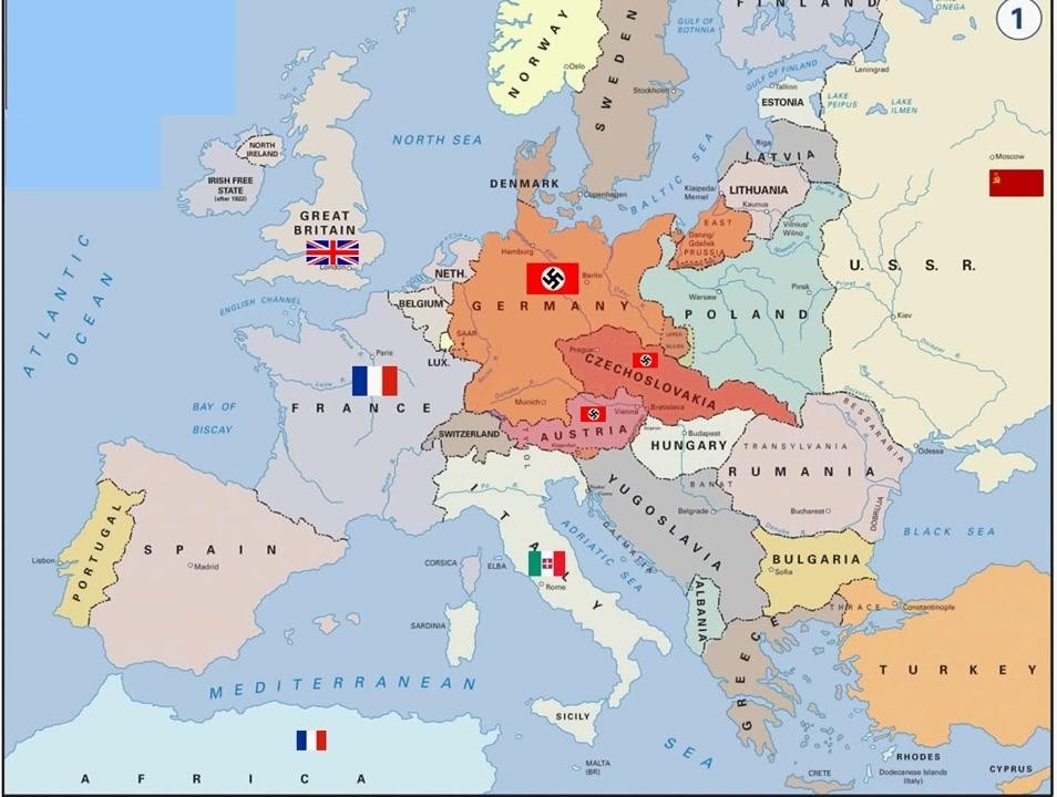 第二次世界大战时期的欧洲战场(图片来源于网络)