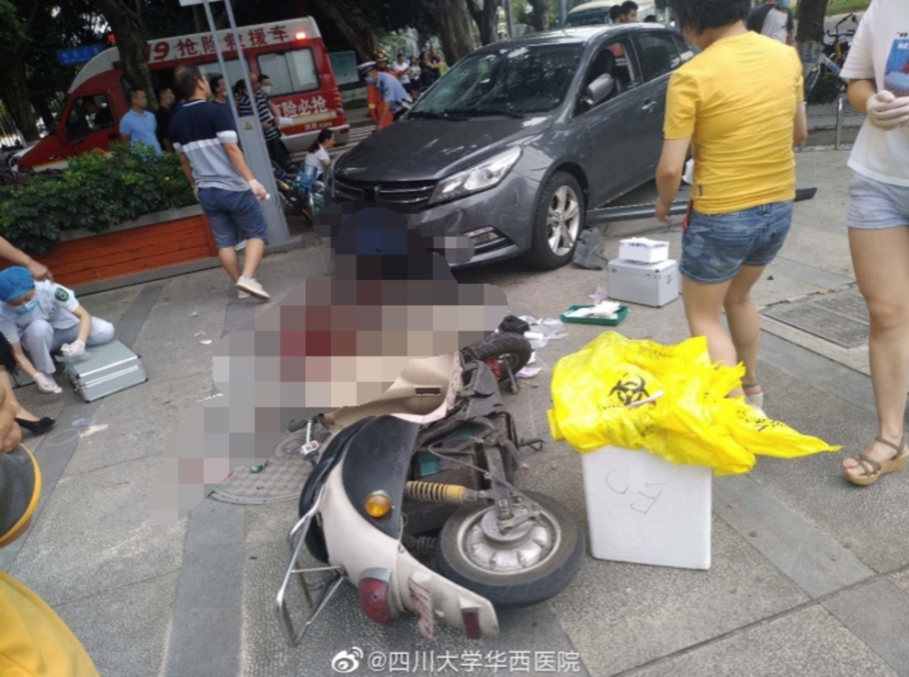得知附近发生车祸多名华西医学生参与抢救患者
